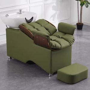 Chaise de shampooing moderne avec lavabo en céramique Salon de coiffure Chambre à coucher Salon Atelier - pour laver les cheveux Haute qualité - Product Image 5