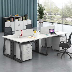 고품질 <span class=keywords><strong>4</strong></span>인용 사무용 가구 워크스테이션 모듈형 업무용 책상 - Product Image 5