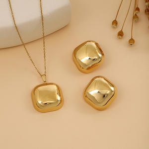 Conjunto De Joyería De Ensueño Al Por Mayor 2025 De Acero Inoxidable Con Collar Y Aretes Para Mujer - Product Image 4