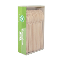 Fourchette en bois jetable, couverts en bois respectueux de l'environnement