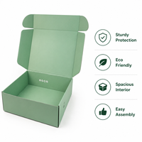 Boîte d'expédition avion en carton ondulé auto-érectible imprimée couleur double face personnalisée, vente en gros, carton postal recyclable