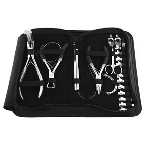 All in one Hair extension tool kit includes Microbeads and <b>tape</b> in Remover plier also Hair Pulling Hook tool and Parting Finger - Product Image 1