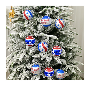 เครื่องประดับวันรำลึก9ชิ้นของประดับ4th แบบรักชาติของลูกบอลดาว july เครื่องประดับวันเอกราชลูกบอลแขวนสีแดงสีน้ำเงินสีขาว - Product Image 5