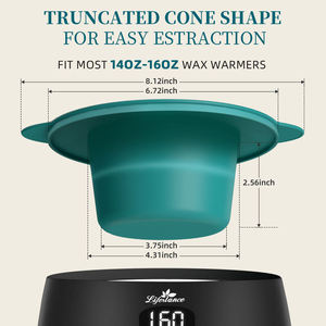 Bol en silicone rond résistant aux hautes températures, écologique, indéformable, pour la fonte de cire, 500 ml, application beauté - Product Image 2