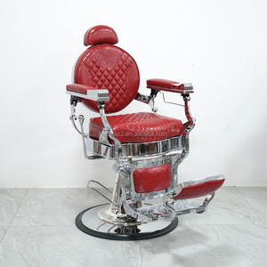 Profesional Barato Rojo Vintage Barber Silla Salón Equipo Silla De Barberia - Product Image 3