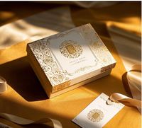 Coffret cadeau en papier personnalisable haut de gamme Design peint à la main artisanal pour parfum de rouge à lèvres Beaux cadeaux avec impression de gaufrage