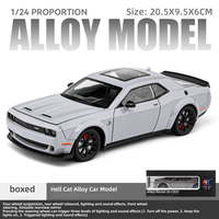 Aleación de sonido y función de luz niños juguete tirar hacia atrás diseño juego de niños Challenger cargador SRT aleación Diecast modelo de coche