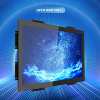 Écran tactile capacitif/résistif intégré robuste de 15 pouces 4:3, boîtier métallique étanche IP65, moniteur TFT LCD, PC industriel, affichage LED