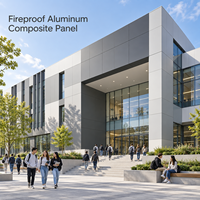 Panneau composite en aluminium ignifuge 4x8 pieds, revêtement FEVE, rouge brillant, ACP pour revêtement de façade de magasin