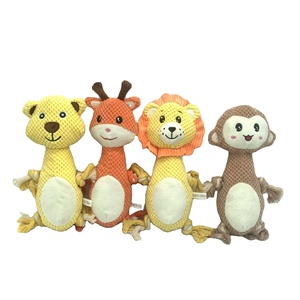 Giocattolo per animali domestici più venduto a livello internazionale, per cani, resistente, cigolante, in peluche super morbido, imbottito, con nodo in corda di cotone e cotone PP - Product Image 1