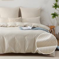 Housse de couette en coton respirant, hypoallergénique, à coutures ressorties, durable et douce pour la peau, pour la maison, la chambre et l'hôtel