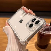 Coque de protection transparente haut de gamme en TPU et PC, anti-chute aux quatre coins, pour iPhone 16, 14, 13, 11 Pro Max (vente en gros)