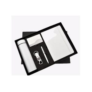 Coffret cadeau 5 en 1 de qualité supérieure, cadeau promotionnel comprenant un stylo, un porte-clés, un carnet, une gourde et un portefeuille en cuir, idéal pour les entreprises - Product Image 4