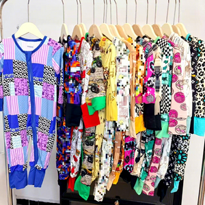 Pijamas de Bambú para Bebé, Artículos Occidentales al por Mayor, Talla y Color Aleatorios, con Cierre de Cremallera para Niños - Product Image 1