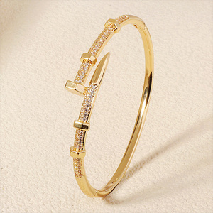 Bracciale di Lusso con Diamanti Fornito dalla Fabbrica, Gioiello Aperto per Uomo e <span class=keywords><strong>Donna</strong></span>, <span class=keywords><strong>Regalo</strong></span> per San Valentino - Product Image 1