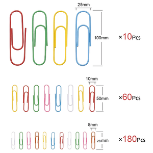 Clip de reliure pratique pour le bureau/l'école motif coloré <span class=keywords><strong>PVC</strong></span> plastique métal aimant organisation pratique Clips à revêtement de couleur - Product Image 4