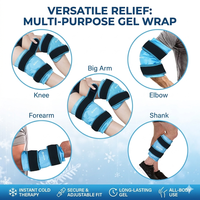 Enveloppe de compression professionnelle pour genou avec gel chaud/froid réutilisable pour soulager la douleur, ceinture de soutien pour la récupération du genou