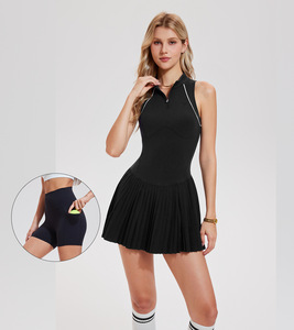 Trend Aanpassen Body Vorm Tennisjurk Gebouwd In Korte Broek Elastische Zachte En Nude Tennis Golf Sportjurken Voor Vrouwen Outdoor Groothandel - Product Image 2