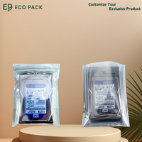 Sacs d'emballage en plastique personnalisés ECOPACK, antistatiques, ESD, refermables avec fermeture éclair, pour disques durs