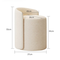 Tabouret de maquillage multifonctionnel à rotation libre à 360°, dossier ergonomique incurvé, assise rembourrée en cuir microfibre doux pour la peau