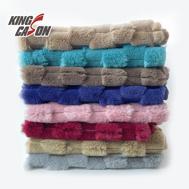 Kingcason, оптовая продажа, сухая водопоглощающая ткань, популярный дизайн, теплая, безвредная для кожи, принт, ткань из искусственного меха кролика для игрушек
