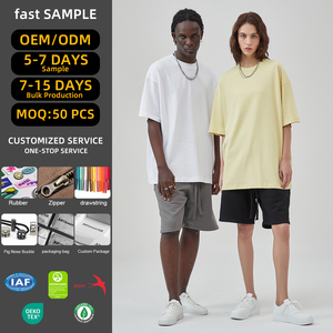 T-shirt ample pour homme en coton 100% 275g, style délavé rétro, personnalisable avec logo, vente en gros ODM/OEM - Product Image 2