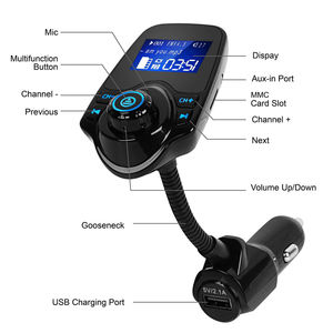 Chất lượng cao T10 không dây xe Kit không dây MP3 âm nhạc máy nghe nhạc xe FM Transmitter với 2A USB sạc cổng - Product Image 4
