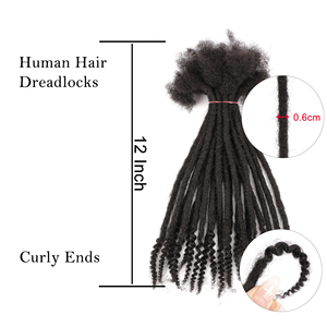 AHVAST Extensions de dreadlocks en cheveux naturels de 0,6 cm avec pointes bouclées douces, pour le marché <span class=keywords><strong>africain</strong></span>, vente en gros - Product Image 3