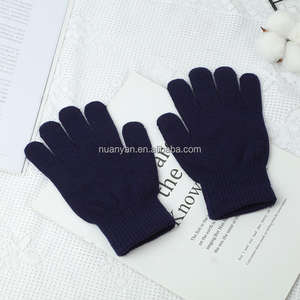 Özel Logo ucuz kış eldiven toptan dokunmatik ekran eldiveni kış için özel örme eldiven - Product Image 3