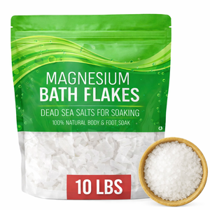 Flocons de magnésium pour bain, marque privée OEM, 10 lb, chlorure de magnésium, sels minéraux de la mer Morte pour bains relaxants - Product Image 1