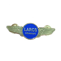Épinglette d'ailes personnalisées en or argenté promotionnel Ailes personnalisées Épingle en émail
