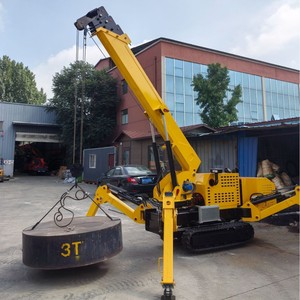Small Spider Crawler Crane 1.2 Ton 3 Ton 8 Ton Fly Jib Electric Boom Spider Crane with <b>Man</b> Basket Factory Price - Product Image 4