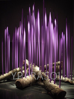 Statut de jardin de luxe décorations extérieures abstrait décor à la maison grande Sculpture en verre de Murano