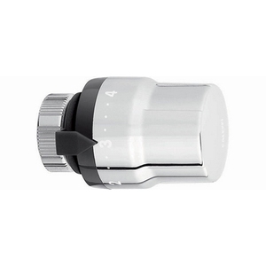 Controllo termostatico per radiatori cromati Valvola cromata da 10 mm con impostazione della temperatura regolabile per sistemi di riscaldamento domestico - Product Image 1