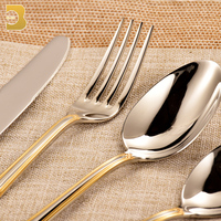 Service de Couverts Modernes de Luxe en Acier Inoxydable Argent et Or pour Mariages, Fêtes, Hôtels, Restaurants, Banquets – Personnalisation Laser