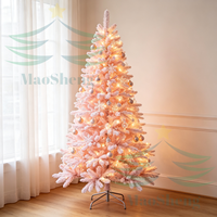 Sapin de Noël Artificiel 7 pieds avec Lumières LED Classique Pré-éclairé Extérieur Intérieur Vente en Gros Fournisseur OEM Personnalisé