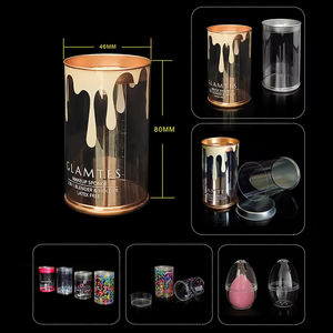 Tubo de Plástico <span class=keywords><strong>PET</strong></span> Reciclável Personalizado de Fábrica com Tampa de Metal ou Plástico, Recipientes Cilíndricos Transparentes para Embalagem de Cosméticos e Alimentos - Product Image 4