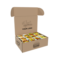 Caja de Cartón Plegable Personalizada para Hamburguesas, Caja de Papel para Hamburguesas Ecológica de Grado Alimenticio