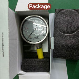 균질화 멀서 크러셔 식품 기계에 대한 하이 퀄리티 100mm 스테인레스 스틸 오일 채워진 위생 다이어프램 씰 압력 게이지 - Product Image 5