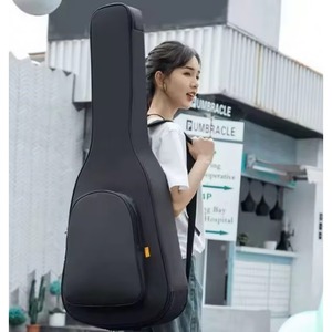 Échantillon gratuit, vente en gros, sac de guitare électrique Oxford imperméable sur mesure, rembourré 15 mm, noir, pour guitare basse - Product Image 2