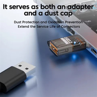 Adaptateur USB3.2 vers USB 60W à charge rapide, convertisseur de transfert de données OTG 10 Go pour téléphone, PC, connecteur USB-A mâle vers USB-A femelle