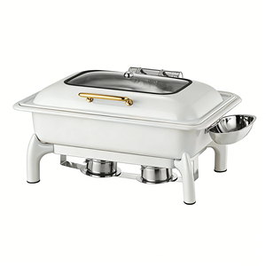 <span class=keywords><strong>Scaldavivande</strong></span> <span class=keywords><strong>Elettrico</strong></span> Professionale 6L 9L in Acciaio Inox, Contenitore Idraulico Bianco Oro per Buffet e Catering - Product Image 5