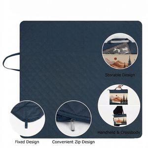 High Quality <b>Large</b> Outdoor Beach Picnic Blanket With Shoulder Strap Foldable Into Tote 3-Layer Waterproof Sand Proof <b>Mat</b> - Product Image 2