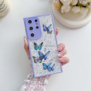 Fourniture Coloré Papillon Goutte À Goutte Colle Style Caméra De Protection PC TPU Téléphone Portable Cas Pour Samsung Galaxy A03S A13 <span class=keywords><strong>A33</strong></span> A53 A73 <span class=keywords><strong>A23</strong></span> - Product Image 2