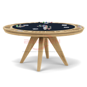 8 Spieler Texas Holden Pokertisch Casino Runder Pokertisch aus Holz mit Chips-Falle Noch keine Bewertungen Zertifizierter runder Pokertisch - Product Image 1