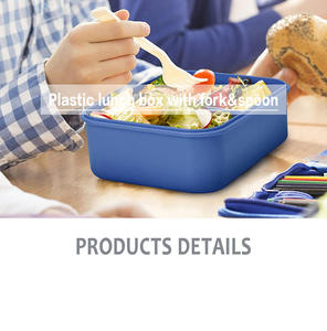Contenedor de Alimentos Reutilizable de Doble Capa Apto para Microondas DD1938, Lonchera de 3 Compartimentos a Prueba de Fugas con Cubiertos - Product Image 4