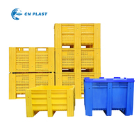 Conteneur de stockage agricole en HDPE grande taille CNPLAST, boîte ventilée robuste de qualité alimentaire, couleur personnalisable, pour ferme et confiserie