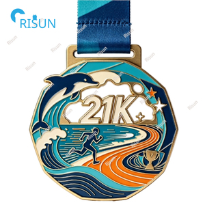 Medalla Personalizada <span class=keywords><strong>de</strong></span> Maratón Virtual 21K 21.1K con Diseño <span class=keywords><strong>de</strong></span> Calavera <span class=keywords><strong>de</strong></span> Robot para Corredores, Medallón Personalizado para Medalla <span class=keywords><strong>de</strong></span> Meta <span class=keywords><strong>de</strong></span> Carrera, Medalla Personalizada para Medio Maratón - Product Image 2