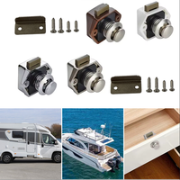 Serrure à bouton-poussoir sans clé pour camping-car, trou rond de 20 mm, panneau de 15-18 mm, loquet d'armoire en ABS pour camping-car, caravane, OEM