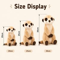 Peluche Marmotte Assise Personnalisée, Adorable Animal en Peluche de Dessin Animé, Coton PP Doux et Moelleux, Anti-Stress, Cadeau de Fêtes, Décoration Maison, Faible MOQ